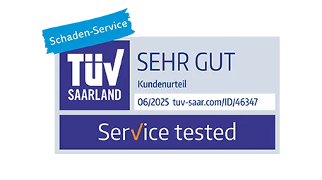 TÜV Saarland: Schaden-Service „Sehr gut“ (Kundenurteil 06/2025)