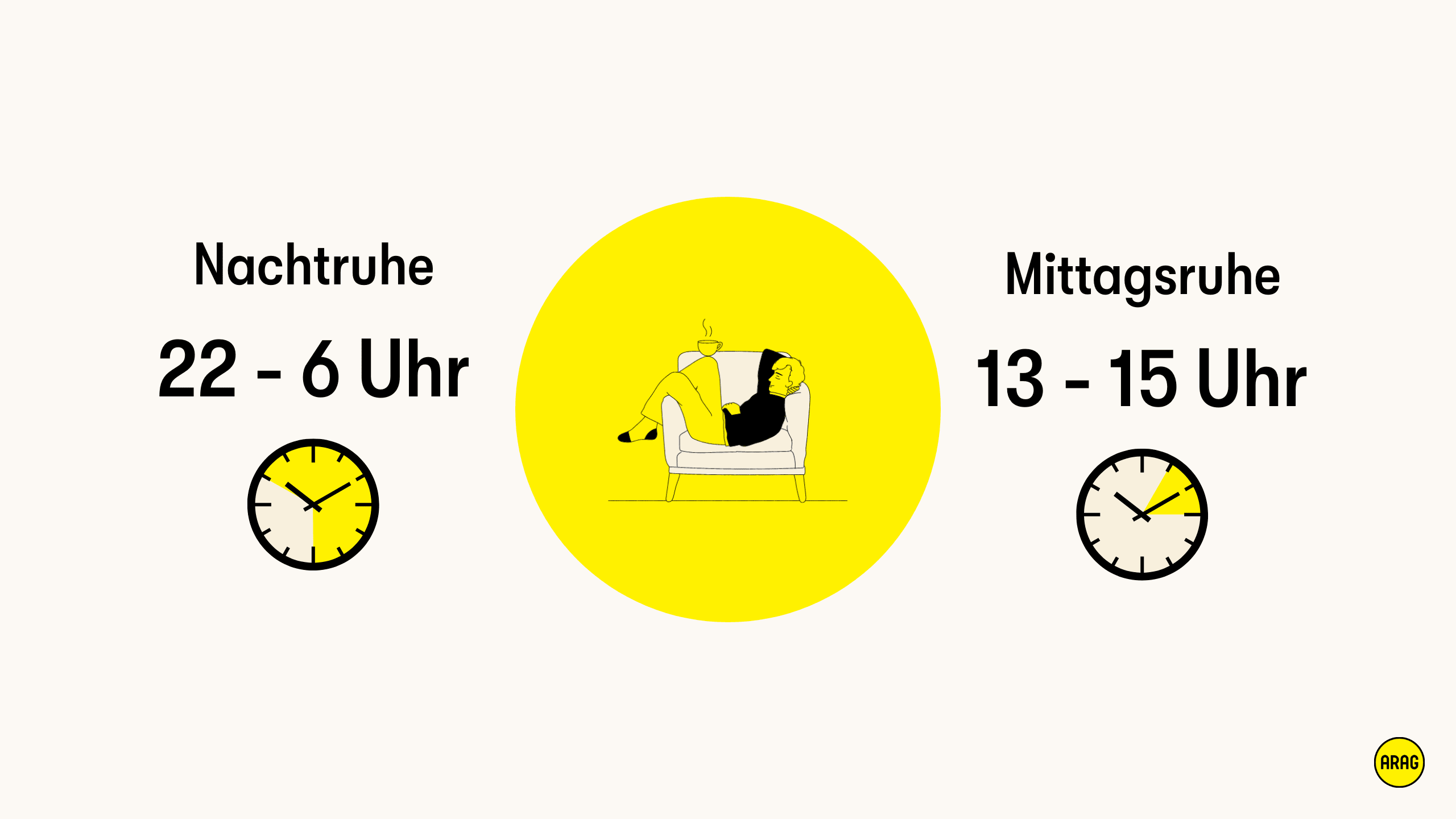Gesetzliche Zeiten für Mittags- und Nachtruhe in Deutschland