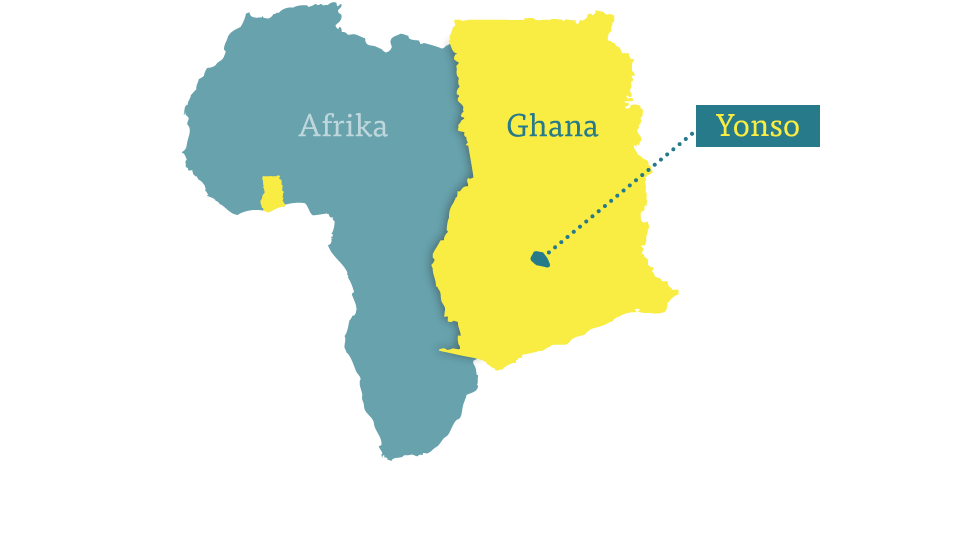 Karte von Afrika und Ghana (Yonso) Karte von Afrika und Ghana (Yonso)
