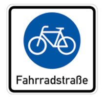 Fahrradzone Schild Fahrradzone