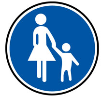 Straßenschild: Kinder auf Radwegen Straßenverkehrsordnung: Kinder auf Fahrradwegen