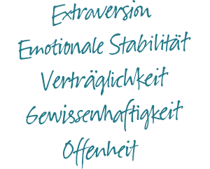 Unternehmertyp - Extraversion, emotionale Stabilität, Verträglichkeit, Gewissenhaftigkeit, Offenheit Unternehmertyp - Extraversion, emotionale Stabilität, Verträglichkeit, Gewissenhaftigkeit, Offenheit