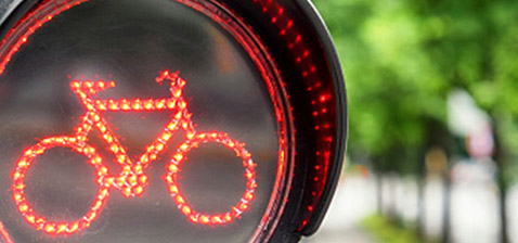 Rote Fahrradampel Rote Fahrradampel