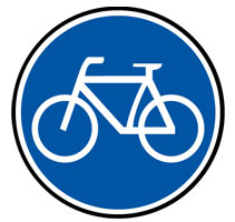 Fahrradzone Schild Fahrradzone