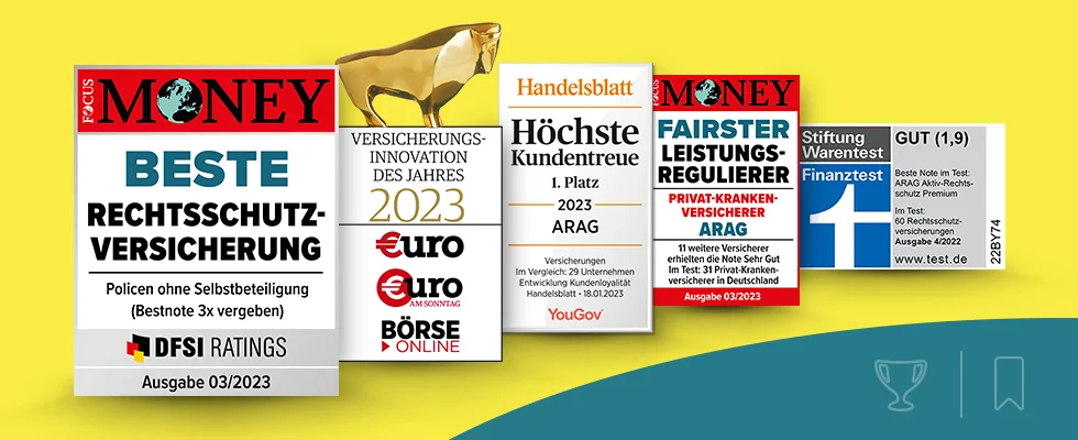 Auszeichnungen und Prüfsiegel der ARAG