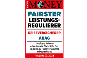 ARAG Fairster Leistungsregulierer der Reiseversicherer 2022