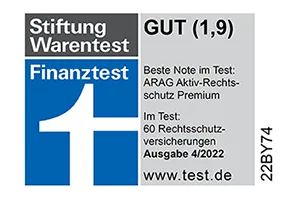Stiftung Warentest - Finanztest ARAG Rechtsschutz 2022 Stiftung Warentest - Finanztest ARAG Rechtsschutz 2022