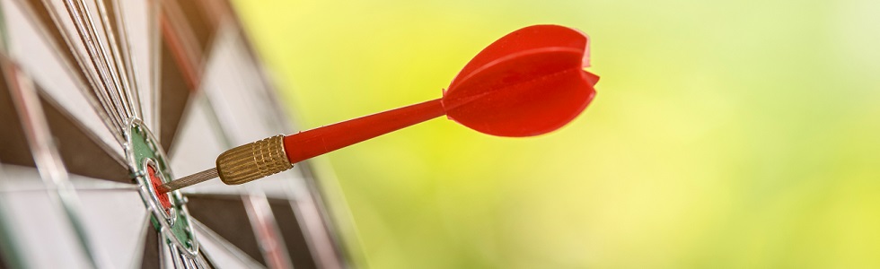 Dart Dartscheibe mit Pfeil