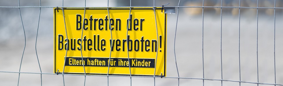 Baustellenschild
